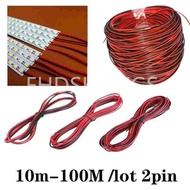 AWG 22 Wire 10m 20m 50m 100m/Lot 2pin LED Flexible Strip Light Extension Cable for Cob SMD 5050 2835
