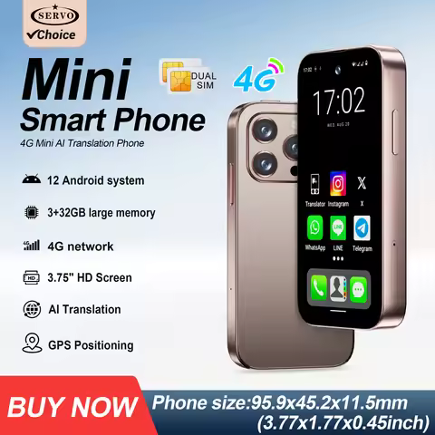 SERVO A1PRO 4G Mini AI Translation Smartphone Android 12.0 WiFi Face Recognition Store 3.75" Display