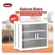 Bistro Premium Food Cabinet 3-tier Closed Food Cabinet for Storage