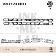 INKMELAB - CHAINBAND Fruit Ink Temporary Tattoo ARMBAND 26x5 cm - Semi-Permanent Temporary Tattoo La