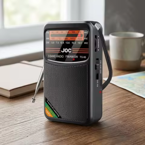 3-Band Portable Radio Compact AM AM and Frequency Modulation Shortwave Radio Audio Gadget Carrying S