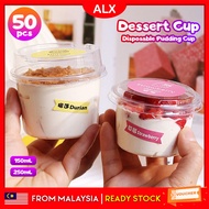 ALX Dessert Cup Round Pudding Cup Plastic Mousse Cup Cupcake Tiramisu Cawan Pencuci Mulut Bekas Dadi