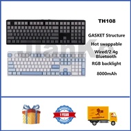 EPOMAKER TH108 Wireless Mechanical Keyboard 100% Hot swappable RGB GASKET Custom Gaming Keyboard