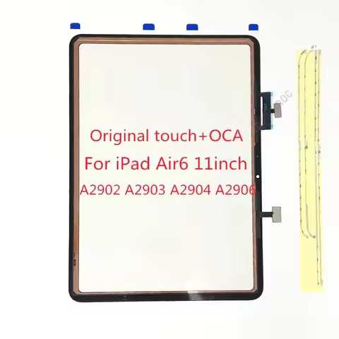 Ori New Digitizer Glass Touch With OCA Frame Sticker For iPad Air 6 11 inch A2902 A2903 A2904 A2906