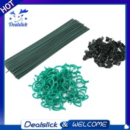 【Dealslick】150Pcs Plant Supports Set with 50 Plant Support Sticks Stakes 50 Plant Support Clips and 50 Orchid Clips