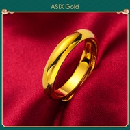 ASIX GOLD แหวนทองแท้  แหวนคู่รักแฟน แหวนผู้ชาย แหวนทองแท้ถูกๆ ไม่ดำ ไม่ลอก ทอง 24K ทองแท้ 999