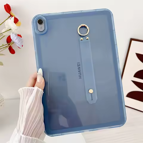 For Huawei MatePad SE Case 2022 10.4" TPU Shockproof Back Cover Wrist Strap Protective Shell for Hua