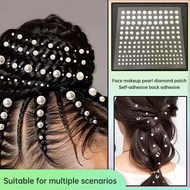 MATA Acrylic Rhinestones 3D Face Sticker Nail Pearl Beads Pearl Sticker CRYSTAL Pearl