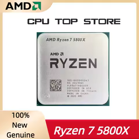 AMD Ryzen 7 5800X Desktop Processor 8-Cores 16-Threads 3.8 GHz AM4 Socket CPU Up to 4.7 GHz 3200 MT/