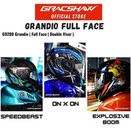 CLEAR STOCK- GRACSHAW FULL FACE DOUBLE VISOR HELMET GRANDIO G9200 REPLICA DUR/ G-FORCE/ SPEEDBEAST