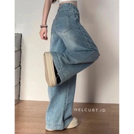 Yoyo Jeans Wide Leg High Waist Vintage Washed – Trendy, Highways JeansWanita
