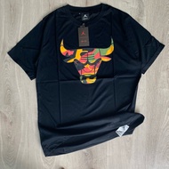 Baju Bulls Pria Logo Corak Kaos Nba Chicago BullsS-5XL