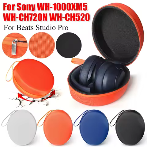 Portable Hard EVA Storage Bag for QCY H3/H4/Edifier/Sony WH-1000XM5 Headphone Box Travel Carrying Ca
