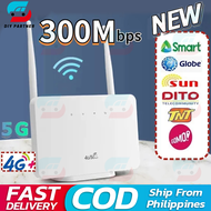 【COD】300Mbps 4G/5G Router Multi-Mode Wi-Fi Dual Band Gigabit Router with SIM Card Modem