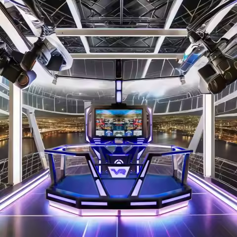 2026 New FL 9D 360 Degree Virtual Reality Game Machine Treadmill Durable Metal VR Space Walking Plat