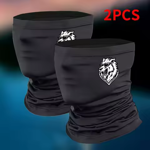 1pc/2pcs Print Neck Gaiter Scarf, Windproof Balaclava,Fishing Running Mask. Multi-Use Neck Gaiter, S