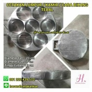 TERMURAH Cetakan Kue Lumpur Cara Bikang Kamir Martabak Mini 7 Lubang EDDY TEBAL