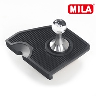 MILA 水晶球填壓器51mm 銀色+梯柱咖啡填壓墊
