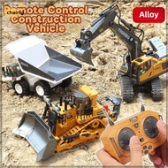 CHAIRLY RC Car Model Toy, 2.4G Remote Control 11 Channel Excavator Dump Truck, Professional Alloy Pl