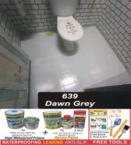 693 DAWN GREY FULL SET Epoxy Floor Coating ( FREE Tool Set ) ( Heavy Duty ) 1L PRIMER+1L EPOXY+0.5 KG ANTI-SLIP POWDER