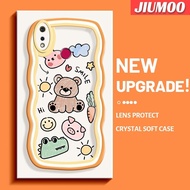 เคส JIUMOO สำหรับ Realme 3 Pro เคส3i Realme แฟชั่นลายสัตว์กราฟฟิตีสีสันสดใสเคสมือถือกันกระแทกแบบใสนิ่มเคสโปร่งใสลายกล้องถ่ายรูปที่เรียบง่ายปลอกป้องกันอ่อนโยน