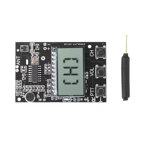 FM Walkie Talkie Circuit Board FM Receiver Board Multi-function FM Transmitter Receiver Module 7 Fre