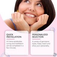 Eelhope Teeth Diamond DIY Set Teeth Personality Shining Smile Beauty Decoration Diamond Set DIY Teet