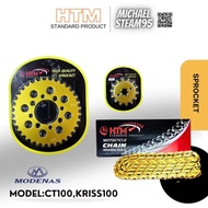 MODENAS 415 SPROCKET SET KRISS100 KRISS CT100 SIZE 415 CHAIN 415