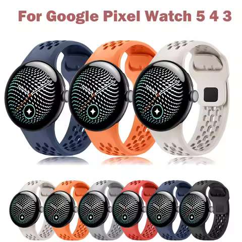 Silicone Strap For Google Pixel Watch 5 45mm Breathable Silicone Strap Sports Wristband For Google P