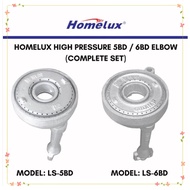 Homelux LS-5BD LS-6BD High Pressure Commercial L Shape 5B 6B Stove Burner Elbow Dapur Tungku Katering Pembakar