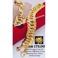 New DESIGN - Centipede COCO Hand Chain 2.5cm Gold BANGKOK COP 916