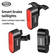 CXWXC Bike Rear Light Smart Brake Sensing Light Bicycle Tail Light IP66 Waterproof LED Charging Safe