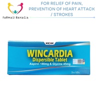 [ Exp 2/2026 ] WINCARDIA (ASPIRIN 100MG & GLYCINE 45MG) DISPERSIBLE TABLET 30'S