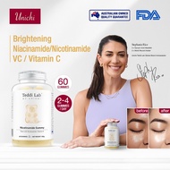 Ready stock【Official】Unichi Niacinamide Skin Nourishing Teddi Lab Gummy (60 Gummies )Niacinamide，Ros