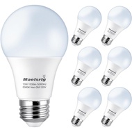 100 Watt Light Bulb Equivalent A19 LED - 90 CRI, 13W 1500LM, Daylight 5000K, E26 Base, Non-Dimmable,