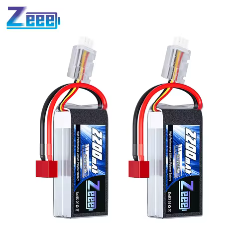 Zeee 2S 2200mAh Shorty RC Lipo Battery 7.4V 50C T/XT60 Plug Softcase RC Car Truck Buggy FPV Drone He