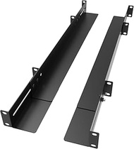 JINGCHENGMEI 1U 19inch Server Rack Rails -15-24 inch Adjustable Depth for Universal 4-Post or 2-Post