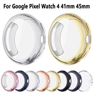 Plating TPU Soft Case For Google Pixel Watch 5 45mm 41mm Screen Bumper Protector Shell For Google Pi