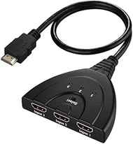 Trimming Shop HDMI Switch 3 Port HDMI Splitter With High-Speed Cable, Supports Full HD 1080p For TV, DVD, XBOX, PS4, PS3, Blu-Ray Player