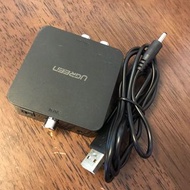 UGreen 轉插器 光纖coaxial 輸入  紅白蓮花 3.5mm輸出