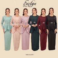 MIRAE || EVELYN Kurung Moden Peplum with Soft Lace