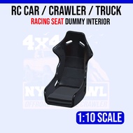 RC Car Seat Racing Black Coloured 1/10 Scale 1:10 Crawler Trucks Drift Motor Boat Size Drift Convert