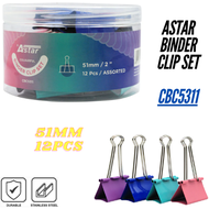 Astar Colourful Binder Clip/DOUBLE CLIP 15mm/19mm/25mm/32mm/41mm/51mm/ 60mm (CBC) (Price For 1 Drum)