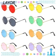 LAYORSG Round Sunglasses Retro Hippie Party Circle Glasses
