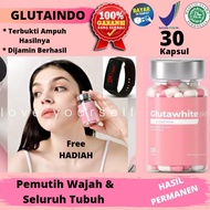 [ORI SEGEL 30 KAPSUL] VIRAL DI TIKTOK PROMO PEMUTIH BADAN PERMANEN GLUTAWHITE 100% Original FDA Appr
