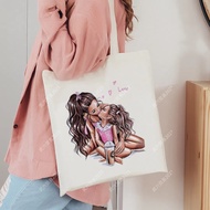 TWsuper mama Super Mom Print Fashion All-Match Shopping Gift Bag WISH Hot-selling Tote Bag Korea I1Y