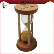 [kokiya] 10 Min Wooden Yellow Sand Timer Hourglass for Kid Reading Game Playing Timer