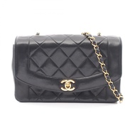 【二手】香奈兒 (Chanel) CHANEL 絎縫 Diana 翻蓋單肩背包 A01164 黑色羊皮（綿羊皮）絎縫 Diana 鏈條肩背包 女士