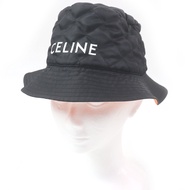 Excellent condition CELINE 2AUB0930C logo print quilted bucket hat in black, size M, made in France,