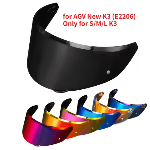 Motorcycle Helmet Visor for AGV New K3 (E2206) Only for S/M/L K3 Helmet Size - Tinted Visor Helmet F